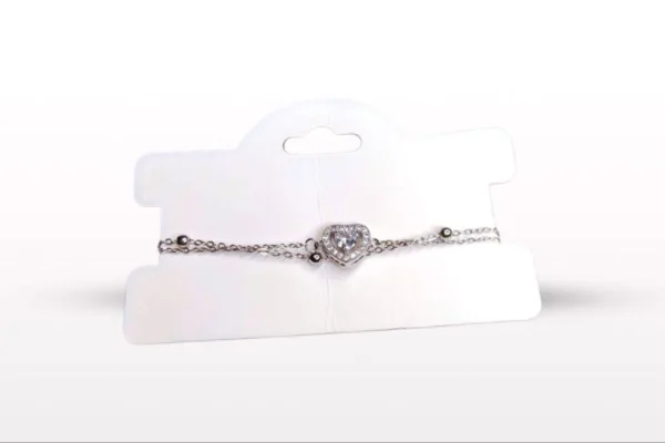 Silver Heart Crystal Bracelet – Elegant Women’s Jewelry