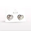 Silver Heart & Pearl Stud Earrings – Elegant Women’s Jewelry