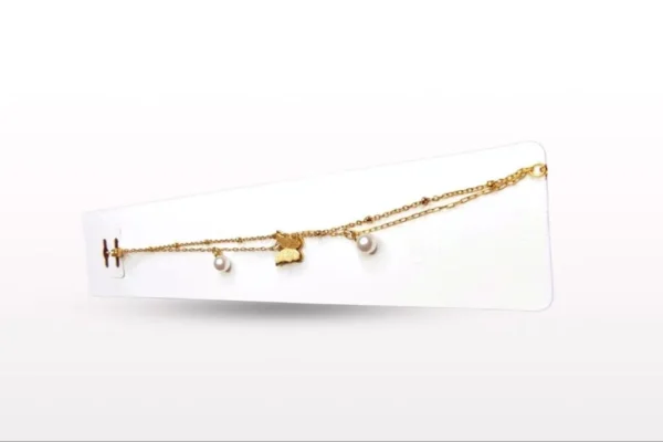 Butterfly Charm & Pearl Gold Bracelet – Elegant Women’s Jewelry
