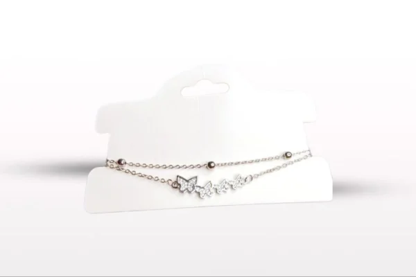 Silver Butterfly Charm Bracelet – Elegant Women’s Jewelry